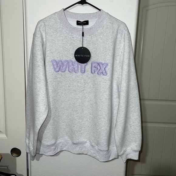 White Fox Boutique Sweatshirt with Purple Lettering - Picture 6 of 14